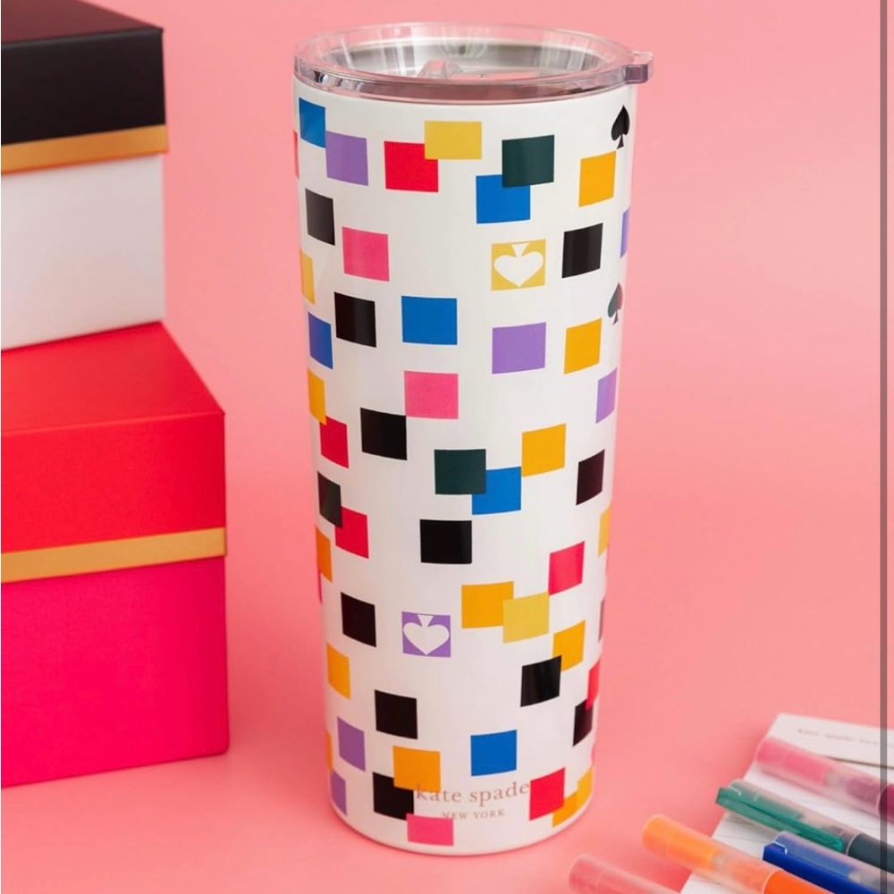 Kate Spade New York Scattered Checks 24oz Tumbler